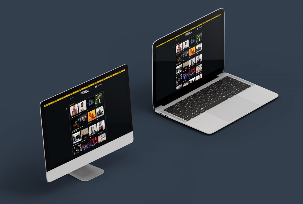 Mockup av nettside til Steinkjerfestivalen
